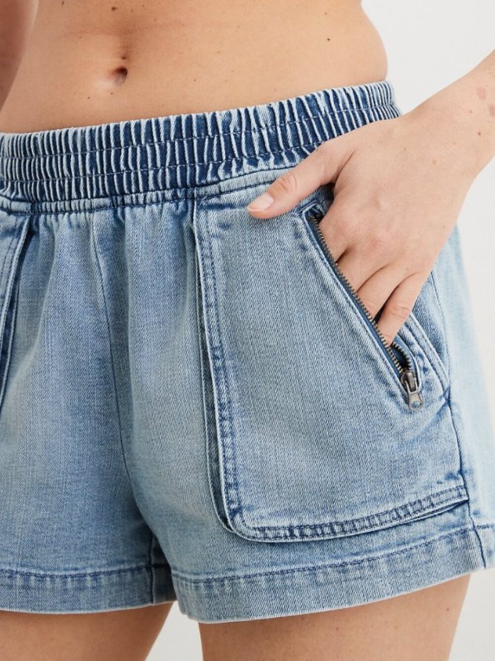 aerie denim Boardwalk jean shorts blue size XS